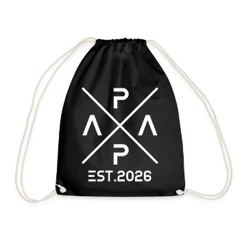 Papa Est. 2026 Père depuis 2026 Futur papa 2026 - Sac de sport léger - noir - Devant