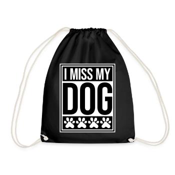 Mon chien Dog Amamant Dog Love Logo de blague - Sac de sport léger - noir - Devant