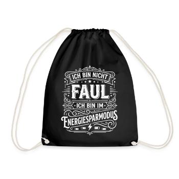 Je ne suis pas paresseux Mode basse consommation - Sac de sport léger - noir - Devant