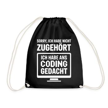 Codage : Penser au lieu d’écouter - Sac de sport léger - noir - Devant