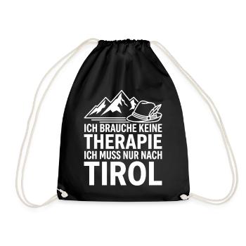 Tirol Urlaubs Spruch Tiroler Berge Wandern - Turnbeutel - Schwarz - Vorne