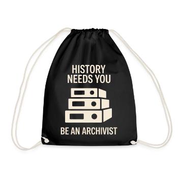 L’histoire a besoin de vous : soyez archiviste - Sac de sport léger - noir - Devant