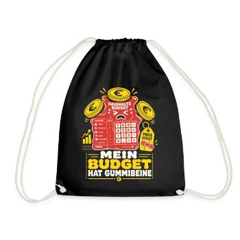 Mein Budget Hat Gummibeine - Turnbeutel - Schwarz - Vorne