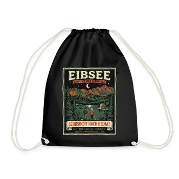 Eibsee Heimat - Turnbeutel - Schwarz - Vorne
