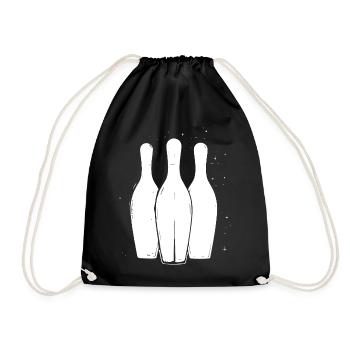 Bowling Pins - Turnbeutel - Schwarz - Vorne