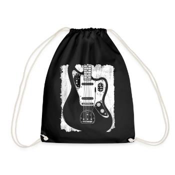 Graffiti-Gitarren-Silhouette - Turnbeutel - Schwarz - Vorne