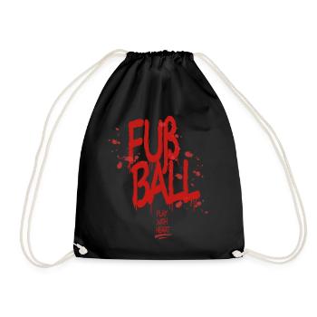 For Ball Graffiti: Play With Heart - Drawstring Bag - black - Front