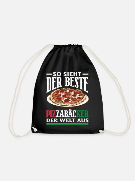 Der Beste Pizzabäcker Der Welt - Turnbeutel - Schwarz