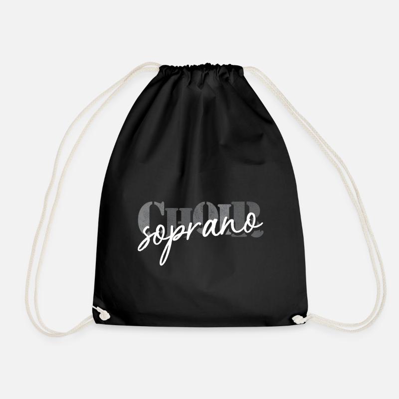 Choir Soprano singer - Drawstring Bag - black