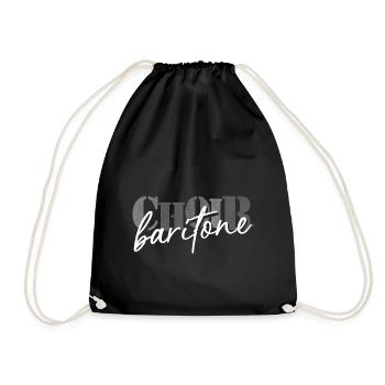 Choir - Baritone singer - Drawstring Bag - black - Front