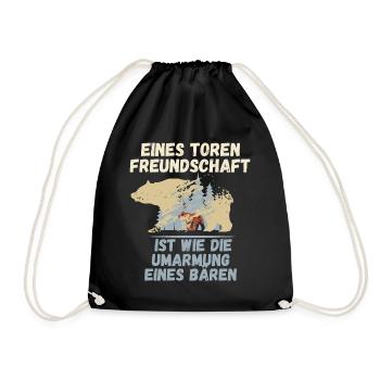 Umarmung eines Bären - Turnbeutel - Schwarz - Vorne