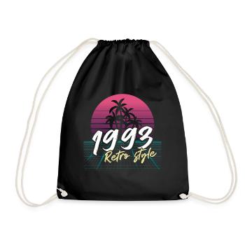 SW 1993 retro style - Drawstring Bag - black - Front