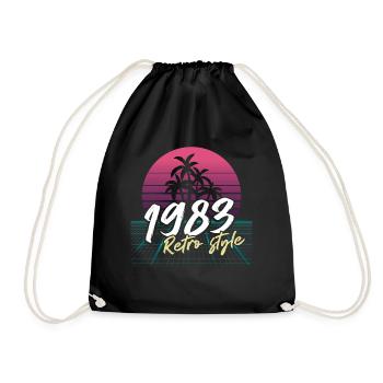 SW 1983 style rétro - Sac de sport léger - noir - Devant