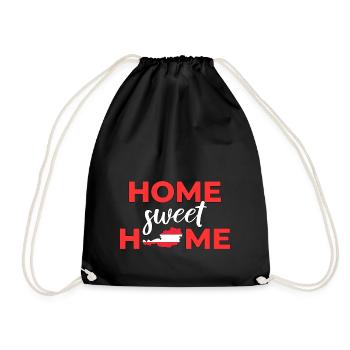 Austria home sweet home Austria red white red - Drawstring Bag - black - Front