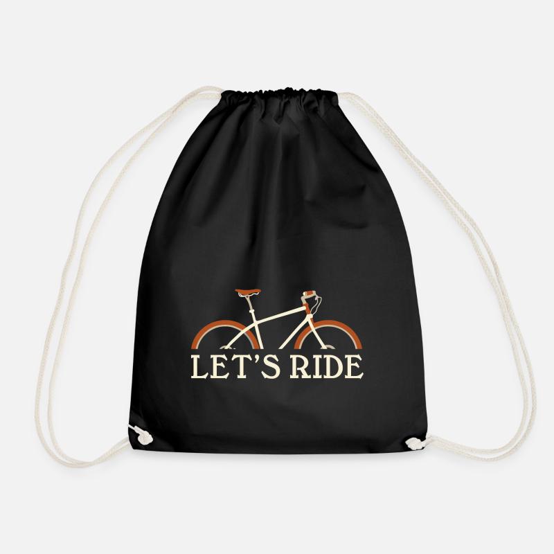 Let's ride! - Drawstring Bag - black