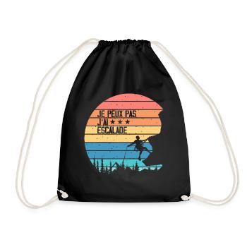 I can't I climbed - Drawstring Bag - black - Front