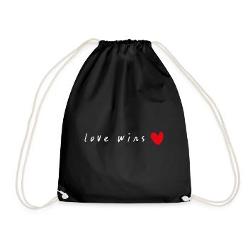 Love wins - Turnbeutel - Schwarz - Vorne