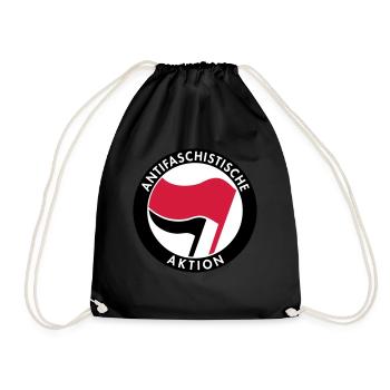 Antifaschistische Aktion - Turnbeutel - Schwarz - Vorne