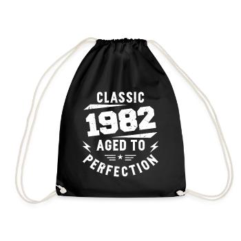 1982 Classic 1982 Vintage 1982 Geburtstagsgeschenk - Turnbeutel - Schwarz - Vorne