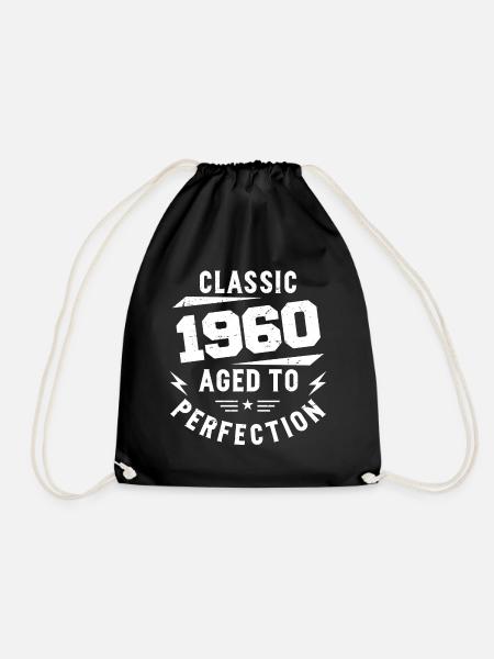 1960 Classic 1960 Vintage 1960er Jahre Geburtstagsgeschenk - Turnbeutel - Schwarz