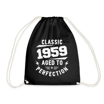 1959 Classic 1959 Vintage 1959 Geburtstagsgeschenk - Turnbeutel - Schwarz - Vorne