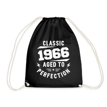1966 Classic 1966 Vintage 1966 Birthday Gift - Drawstring Bag - black - Front