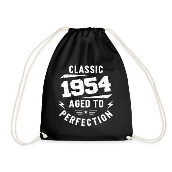 1954 Classic 1954 Vintage 1954 Birthday Gift - Drawstring Bag - black - Front