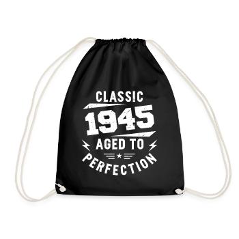 1945 Classic 1945 Vintage 1945 Geburtstagsgeschenk - Turnbeutel - Schwarz - Vorne