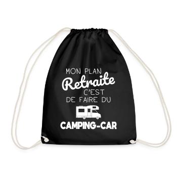 Mon plan retraite c'est de faire du camping-car - Sac de sport léger - noir - Devant