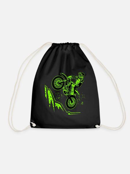 Motocross Motorrad Cross Bike Geschenk Humor Motorrad - Turnbeutel - Schwarz