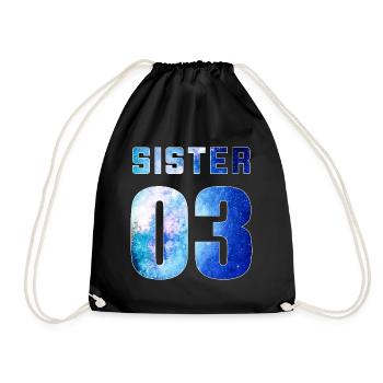 sister 01 sister 02 sister 03 Galaxy style - Turnbeutel - Schwarz - Vorne