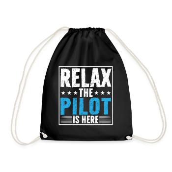 Détendez-vous le pilote est ici - Sac de sport léger - noir - Devant
