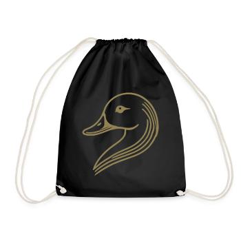 Tête de silhouette de cygne de canard minimaliste - Sac de sport léger - noir - Devant