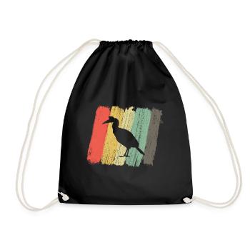 Ground hornbill - Drawstring Bag - black - Front