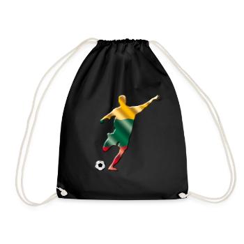 Lithuania - Drawstring Bag - black - Front