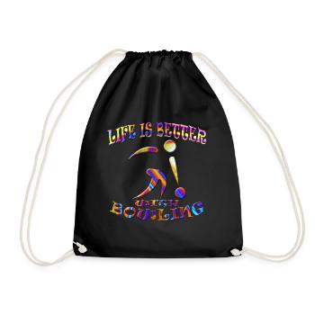 bowling - Drawstring Bag - black - Front