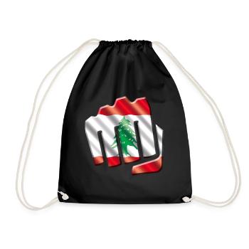 Lebanon - Drawstring Bag - black - Front