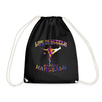 handball - Drawstring Bag - black - Front