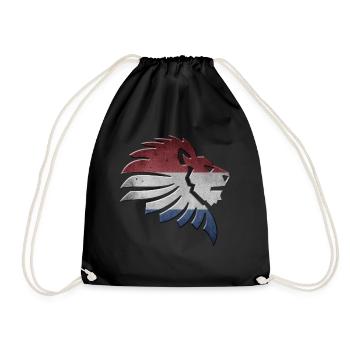 Netherlands - Drawstring Bag - black - Front