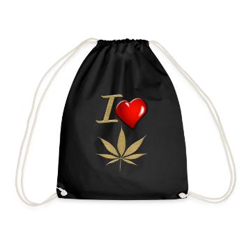 Cannabis - Turnbeutel - Schwarz - Vorne