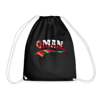Oman - Drawstring Bag - black - Front