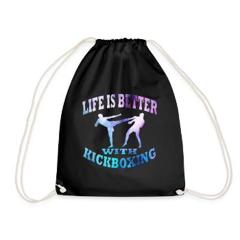 Kickboxen - Turnbeutel - Schwarz - Vorne