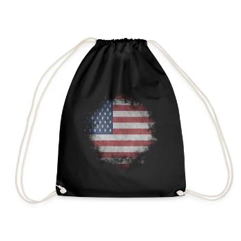 America - Drawstring Bag - black - Front