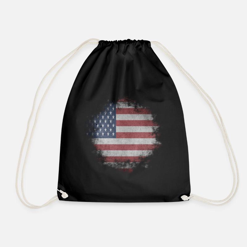 Amerika - Turnbeutel - Schwarz