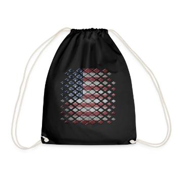 America - Drawstring Bag - black - Front