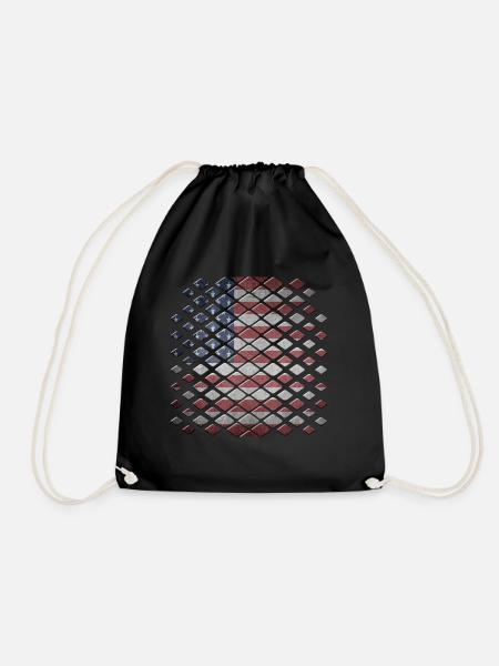 Amerika - Turnbeutel - Schwarz