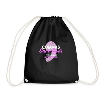Des virgules sauvent des vies Des virgules sauvent des vies - Sac de sport léger - noir - Devant
