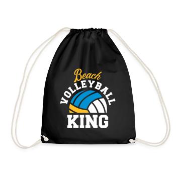 Beachvolleyball - Turnbeutel - Schwarz - Vorne