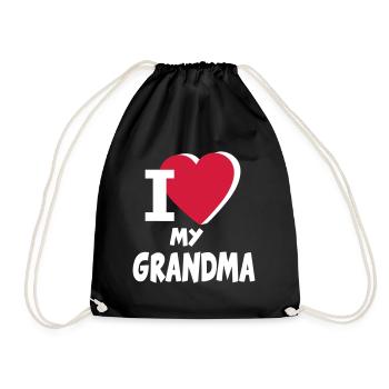 Bébé Enfants Love my amour grand-mère grand-mère - Sac de sport léger - noir - Devant