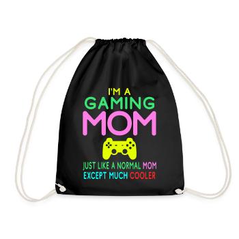 Je suis une mère de jeu. Jeu de sport. - Sac de sport léger - noir - Devant